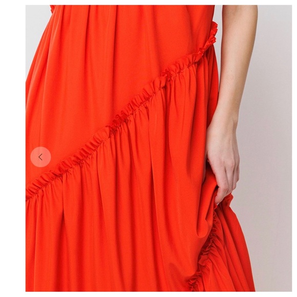 05 Boho Solid Ruffle Detailed Camisole Maxi Dress - Picture 6 of 6